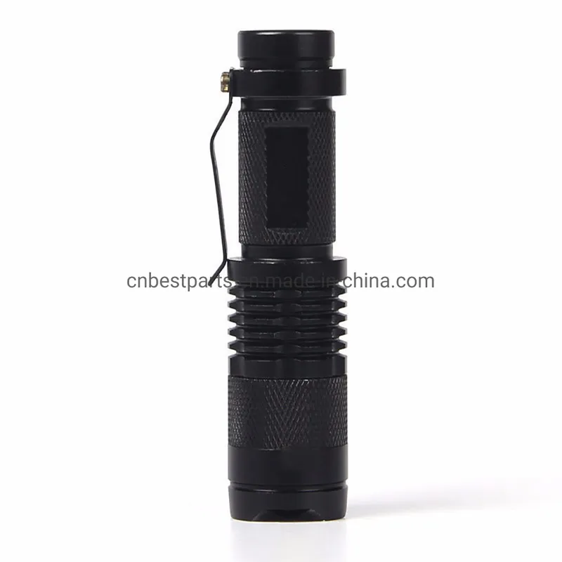 Green Light Mini Penlight Waterproof LED Flashlight Zoomable Torch Adjustable Focus