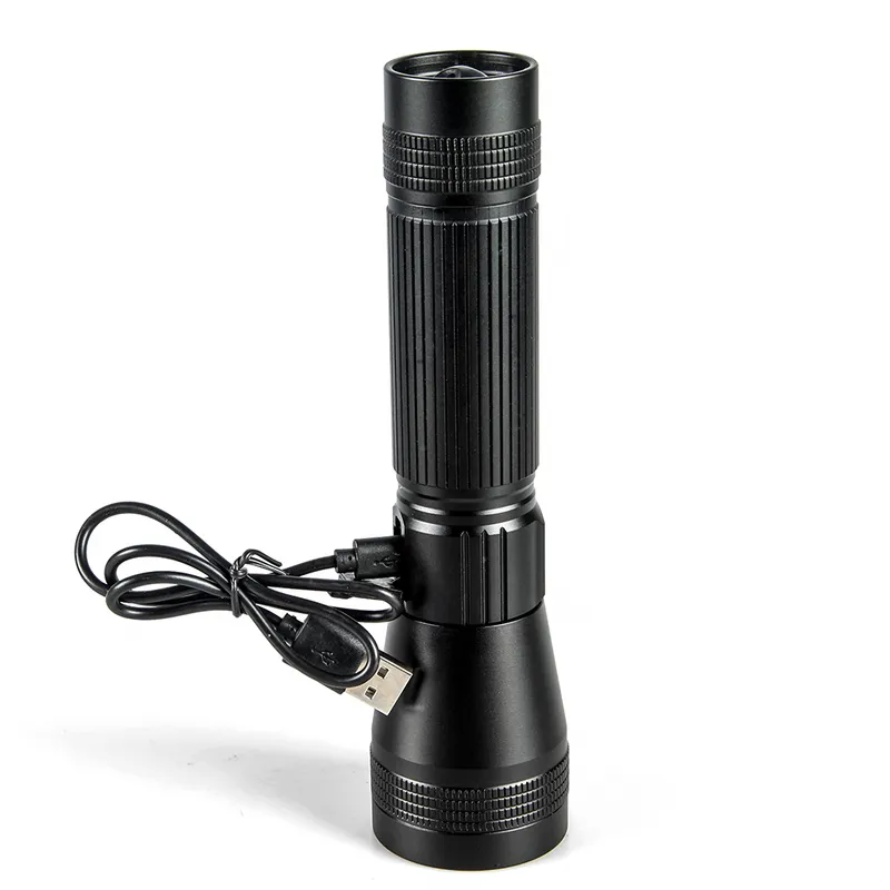 Yichen Zoomable Aluminum LED Torch & Flashlight with USB Rechargeable