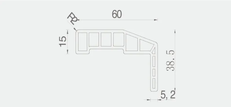 Corrosion Resistance WPC Wood Plastic Composite Architrave