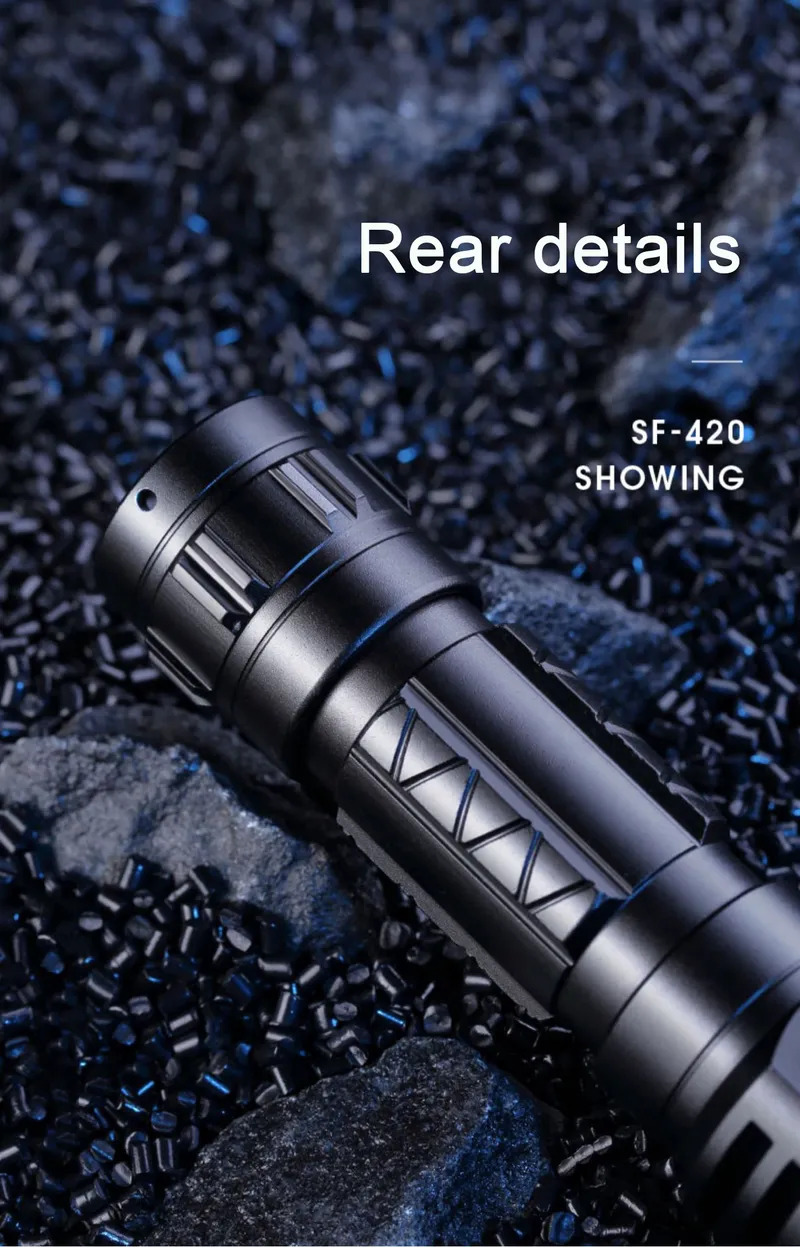 Multi Function Portable High Power Rechargeable 18650 LED Torch Flashlight