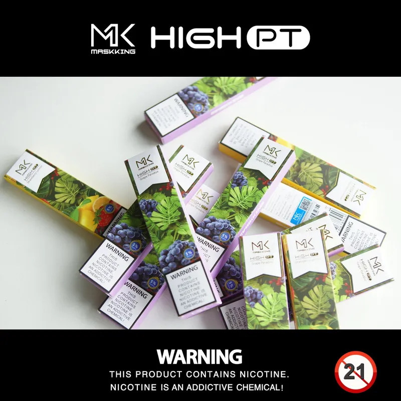 2021 Trending Product Maskking High PT 12 Flavors Disposable Pods Vape Pen