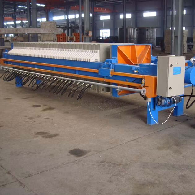 Second Squeezing Hydraulic Membrane Filter Press Machine for Sale