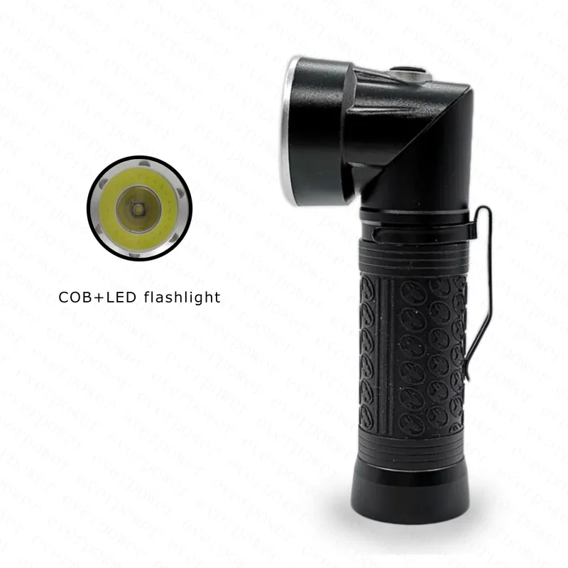 Tactical COB LED Flashlight with Pen Clip Light for Camping