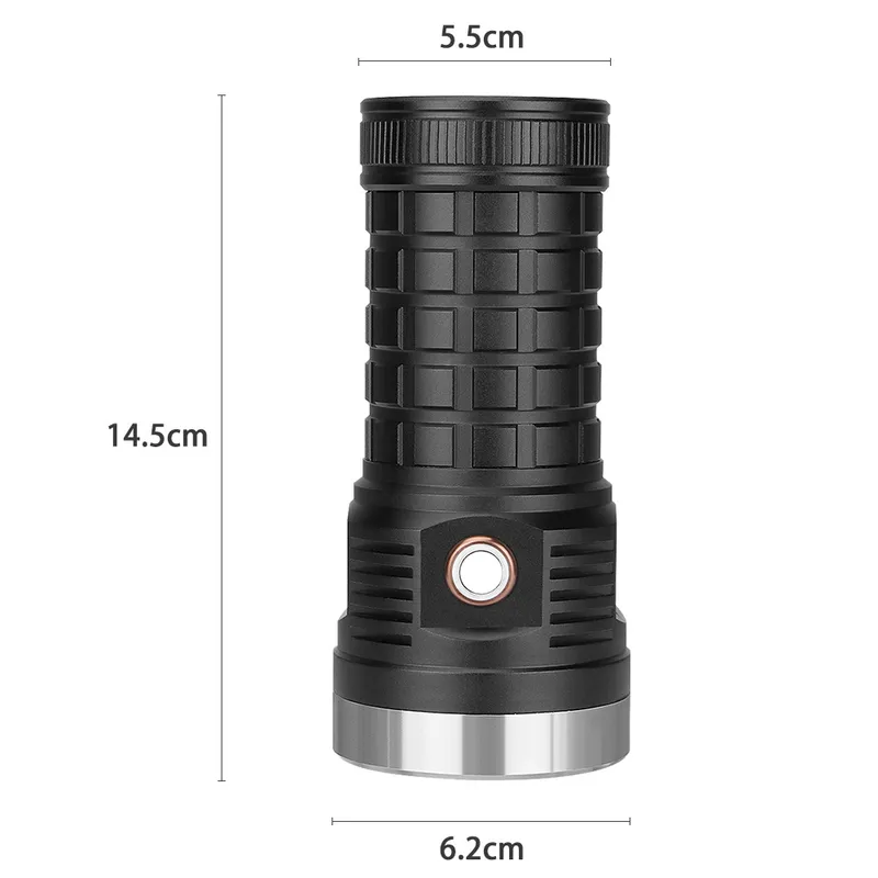 New P70 2000lm Flashlight Outdoor Lighting Aluminum Waterproof Flashlight