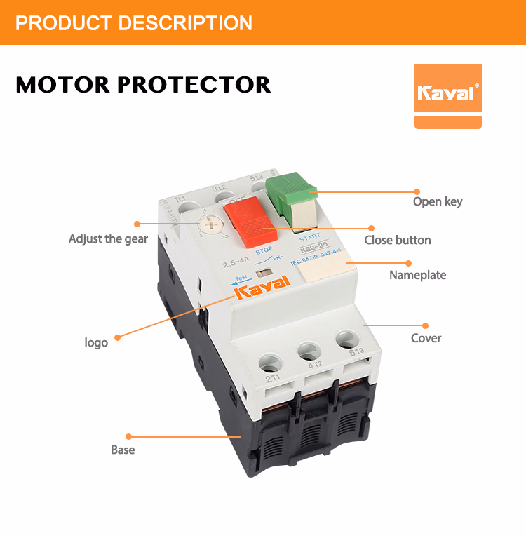 High Electrical Performance Short-Circuit Breaker Gv2 Motor Protector
