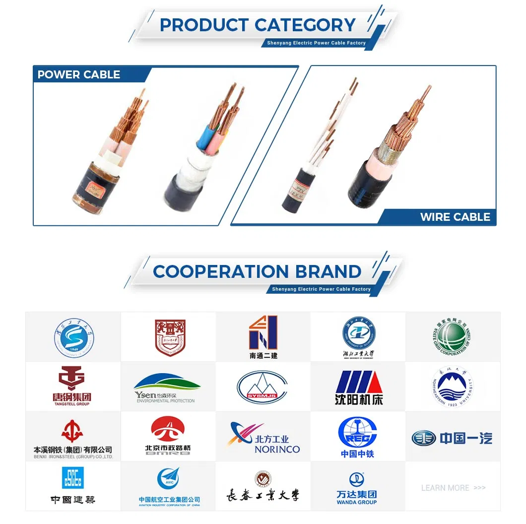 Copper Low Voltage XLPE Armoured Cable 4 Core 240mm2 Medium Voltage PVC Insulated Armoured Power Cable