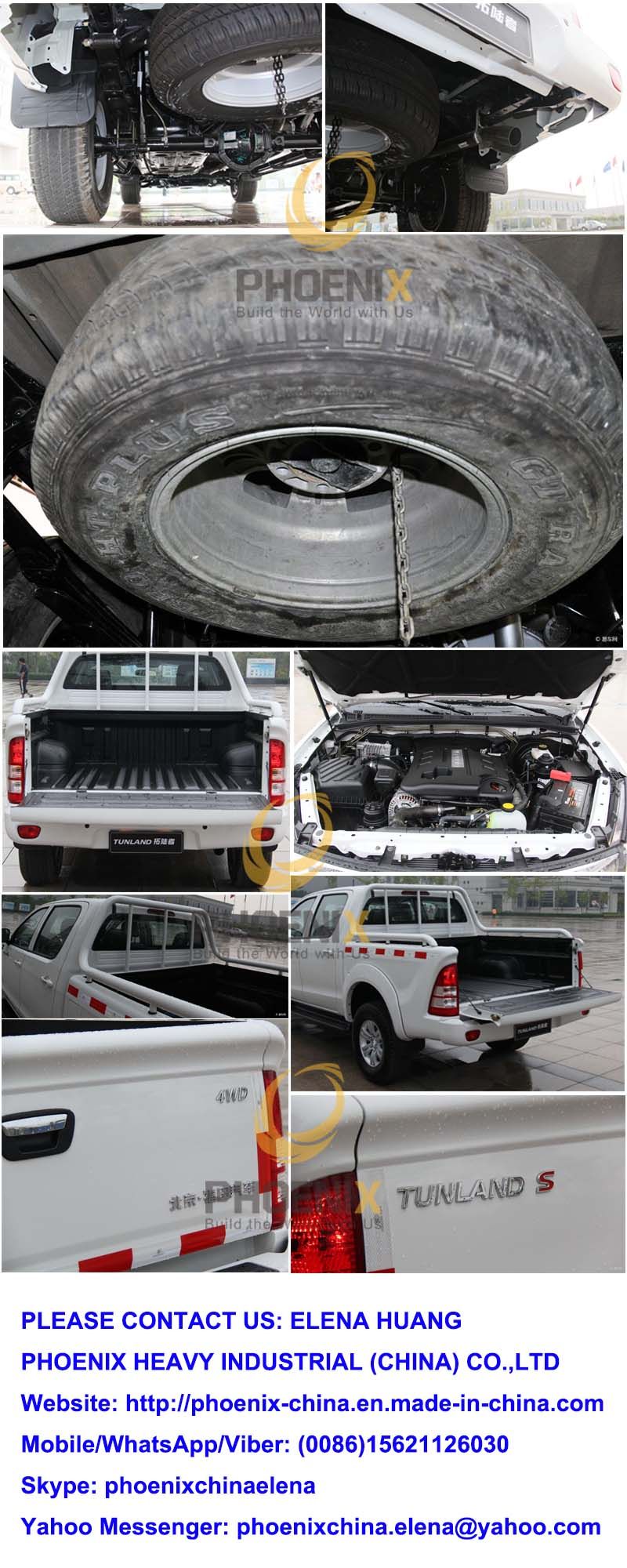 2.8t Foton 4X4 Manual Transmission Pick up with Diesel Engine