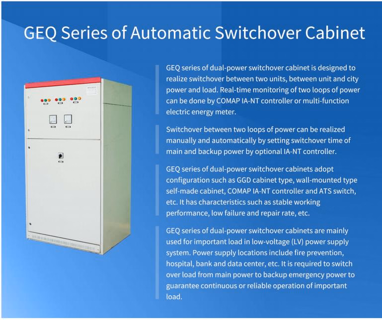 Generator Protection Synchronizing Panels & Control Cabinet ATS Control Panel
