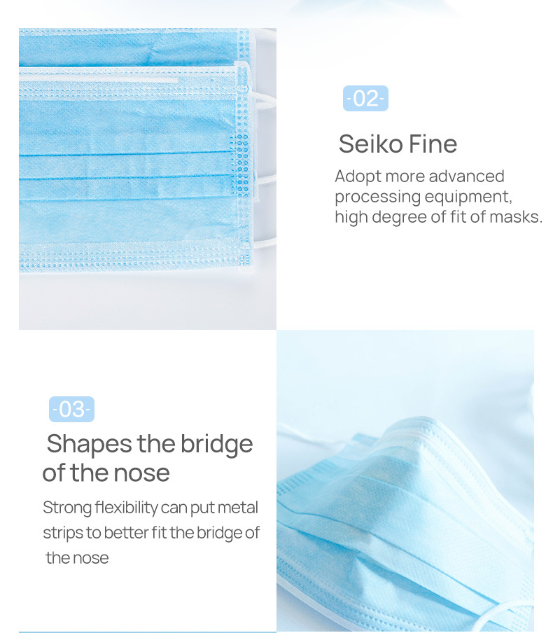Fast Delivery Disposable 3-Ply Protective Non Woven Face Mask