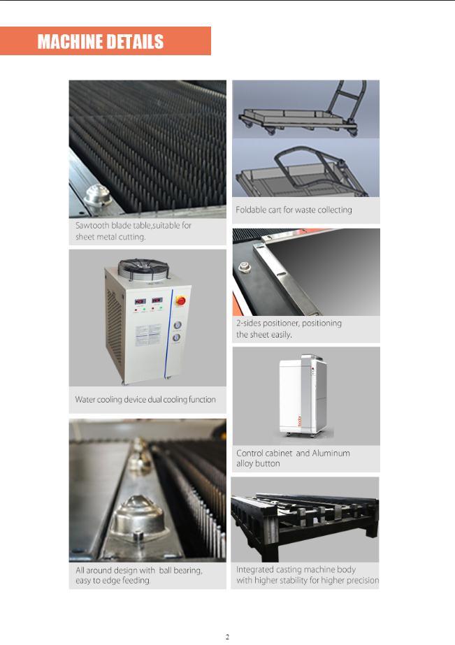 3kw Laser Metal Cutting Machine/Fiber Laser Cutter Machine