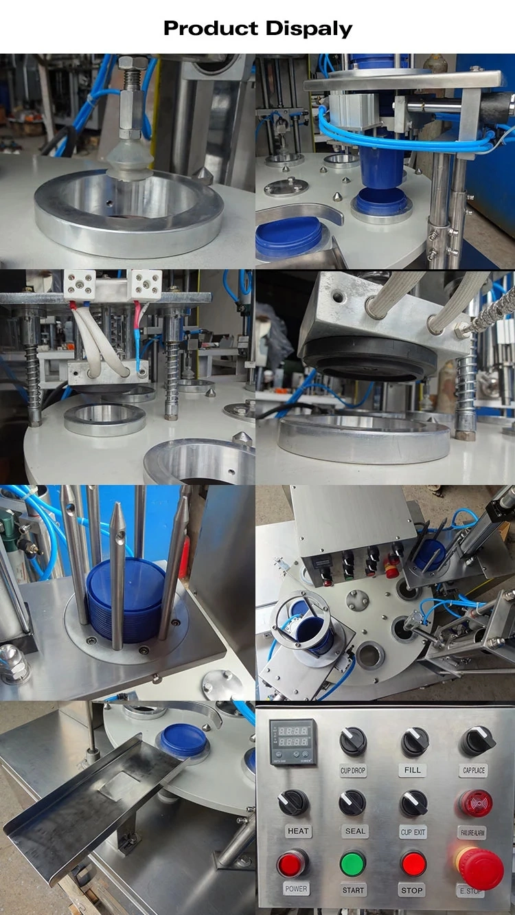 Fully Automatic Rolling Film Cup Filling Sealer Machine with Date Printing