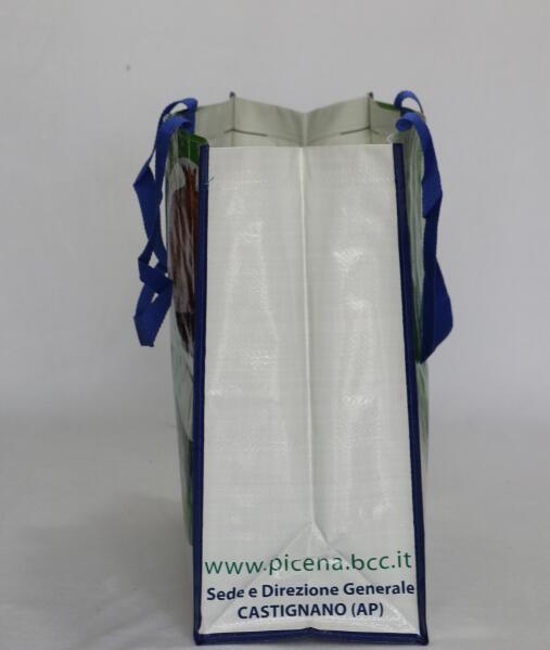 Eco Lamination Promotional Custom Laminated PP Woven Tote Shopping Bag