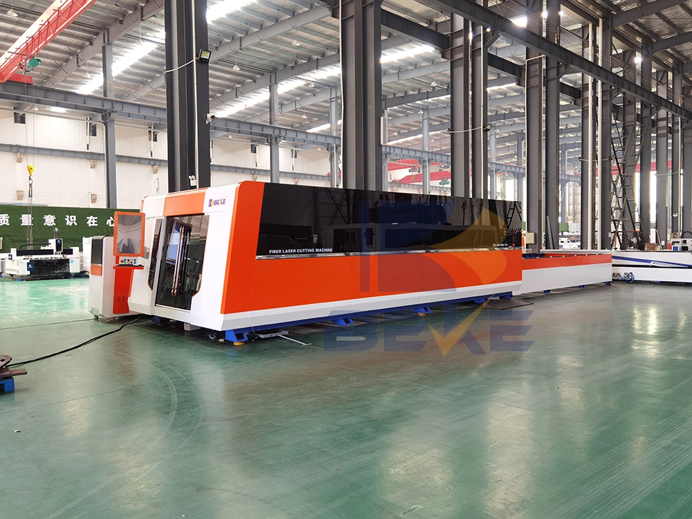 Beke Brand Best Selling 3000W Double Work Table Sheet Metal Fiber Laser Cutting Machine with CE