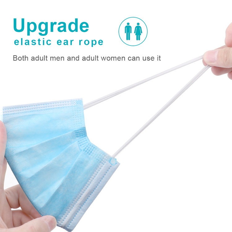 2020 High Quality Civil Protective Non Woven 3ply Face Mask with Earloop Disposable