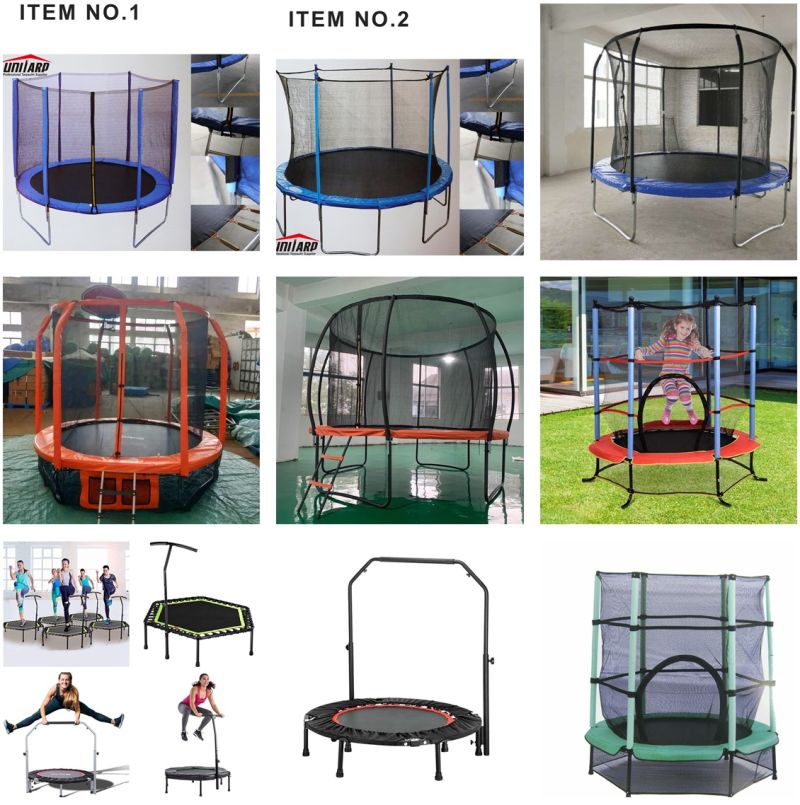 14 FT Trampoline, Outdoor Trampoline with Basketball Hoop & Ladder, Safety Enclosure Net