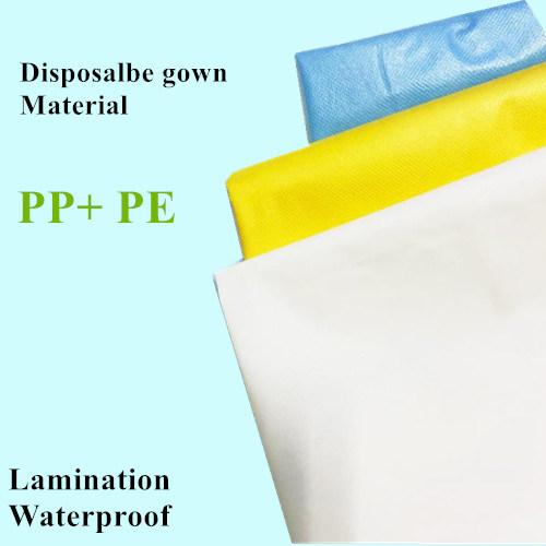 Waterproof PP/PE Lamination Non-Woven Fabric for Disposable Gowns