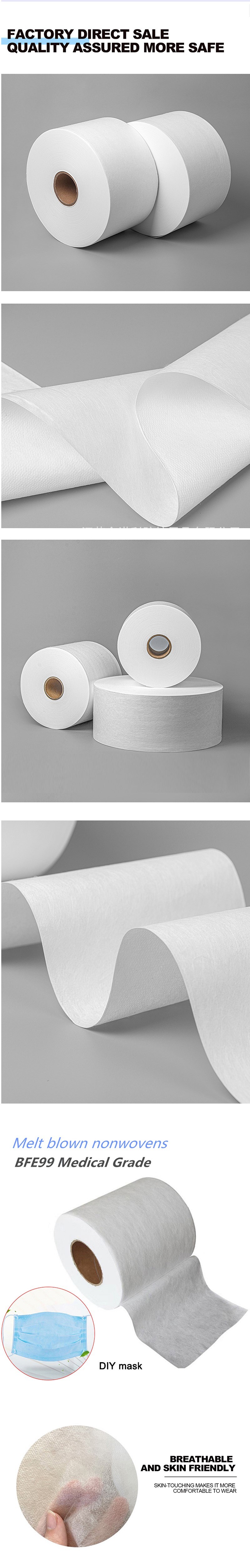 High Quality Bfe99 Melt Blown Fabric Meltblown Nonwoven Fabrics