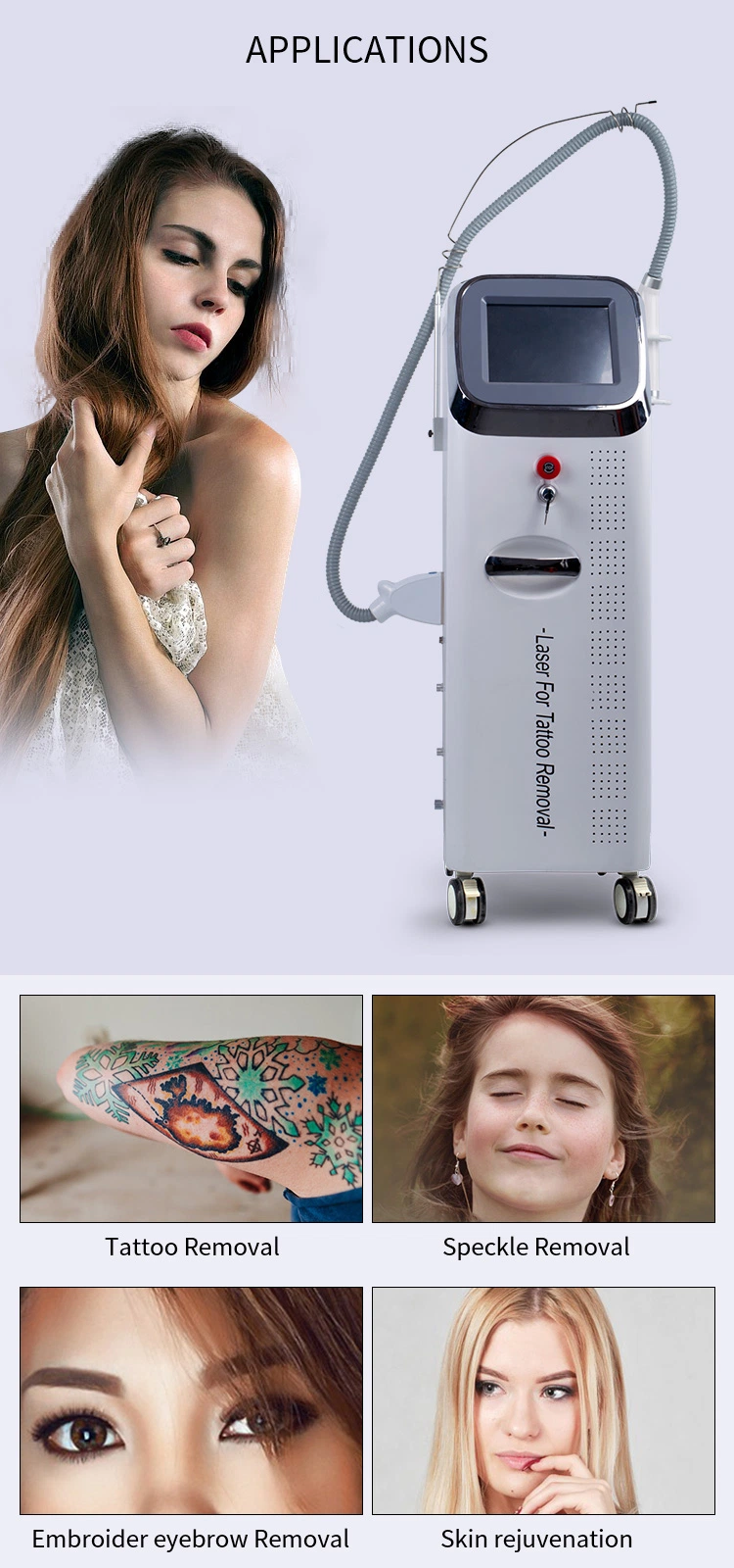 New Style Handheld Carbon Peel Skin Rejuvenation ND YAG Laser Machine for Tattoo Removal Beauty Machine