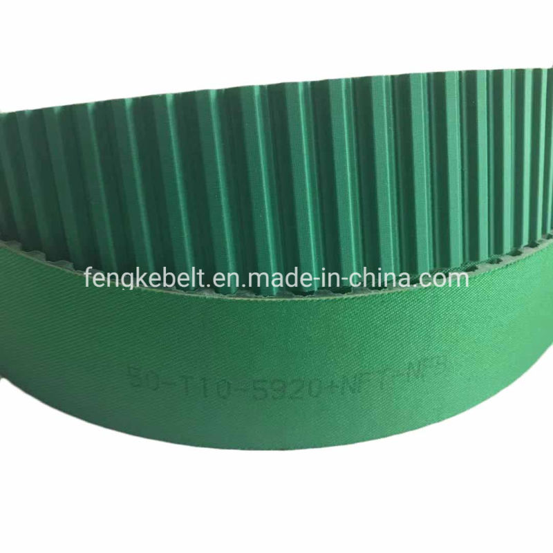 Polyurethane Belt Green Fabric Coating Aramid Fiber Cord Timing Belt
