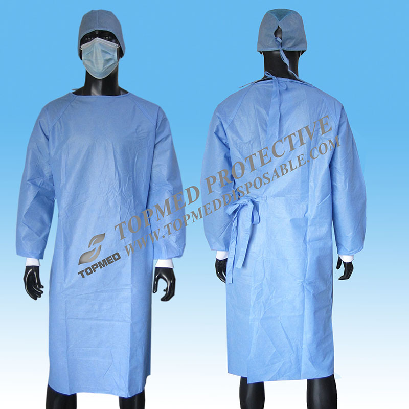 Medical Nonwoven SMS/PP Surgical Gown, Hospital Surgeon Clothing