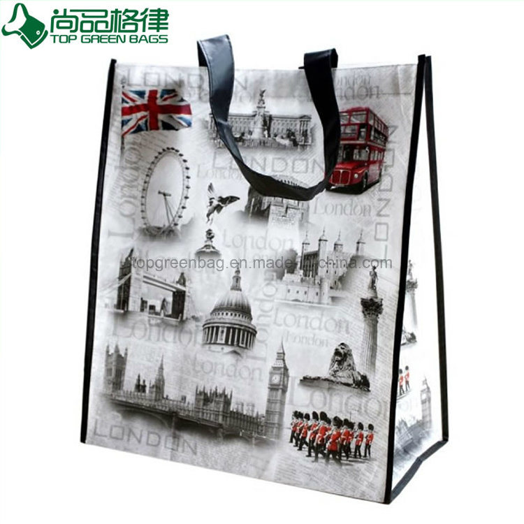 Promotion Laminated RPET Woven Bag Shopping Tote with Lamination