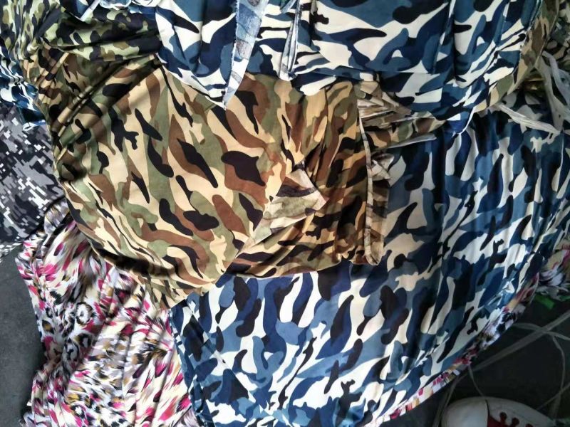Stocklot Knitted Elastic Camouflage Printed Fabric for Garment Fabric