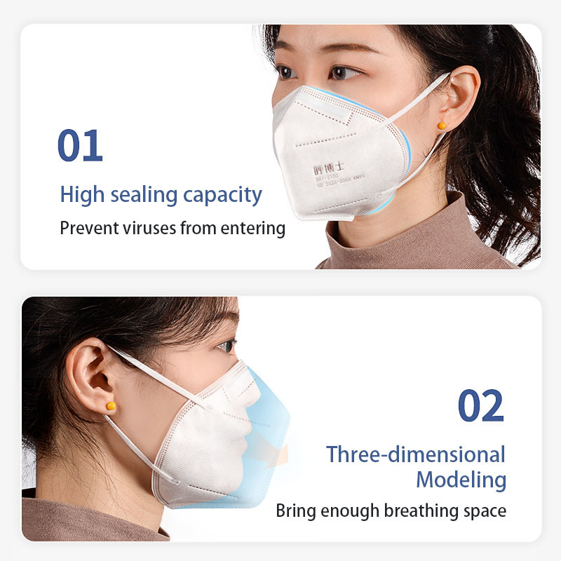High Quality OEM Blue Color 3 Ply Non Woven Disposable Mouth Face Respirator Mask