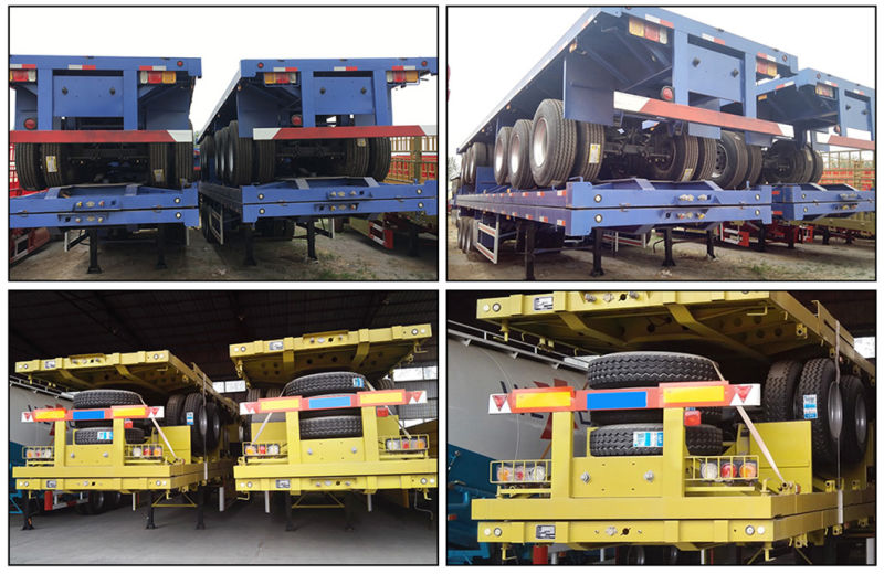 China 20FT 40FT Container Transport Flatbed Semi Trailer