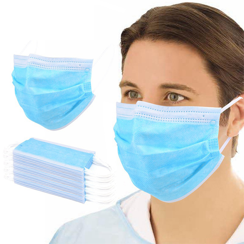 3ply Disposable Face Mask Non Woven Anti Flu Dust Mouth Mask