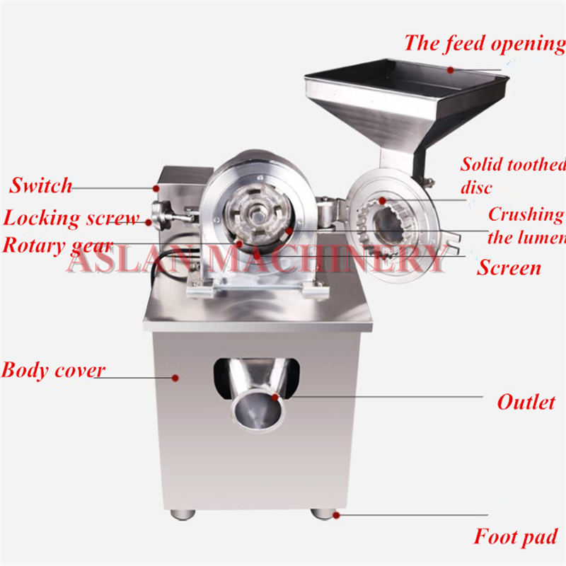 Factory Direct Sell Spices Coffee Beans Grinding Machine/Herb Grinder Machine with Cyclone