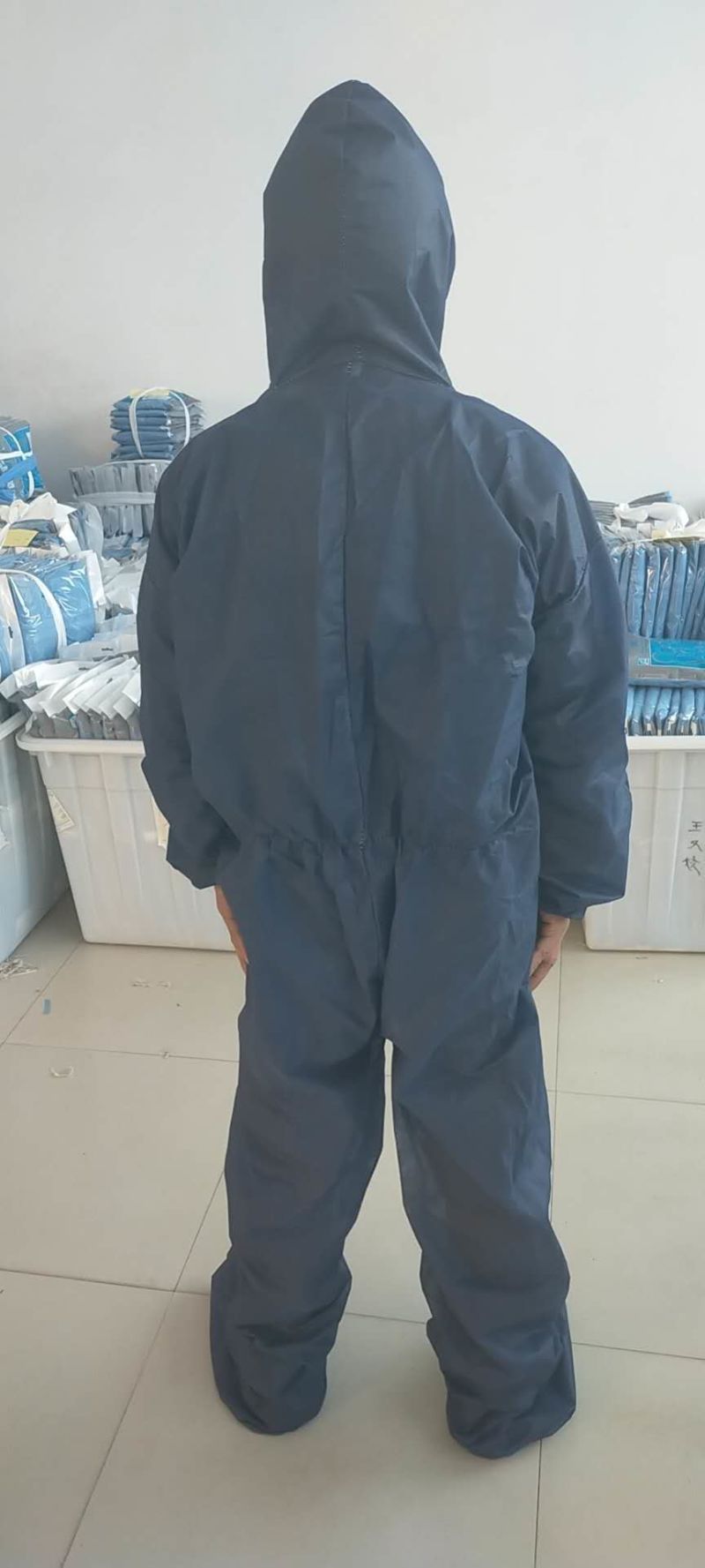 Disposable Nonwoven PP/PP+PE /SMS Coverall with Hoods/with Collar/ with Boot /Without Boot Waist Elastic