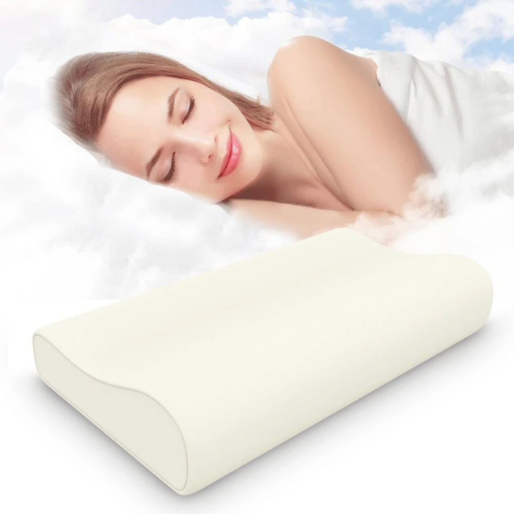 Bamboo Fabric Fiber Foam Neck Contour Orthopedic Cervical Sleep Memory Foam Pillow