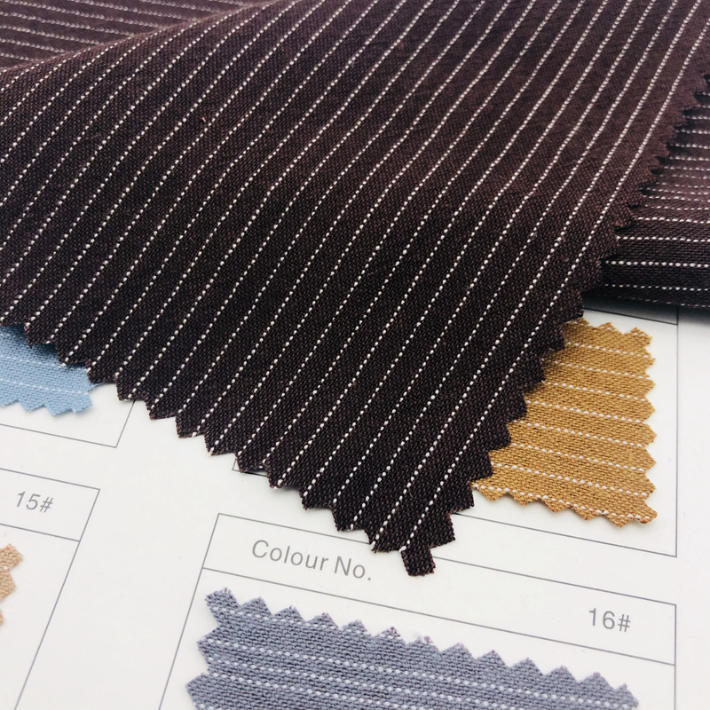 Fashion Wash Cotton Strips Fabric for Trousers and Jackets Dresses