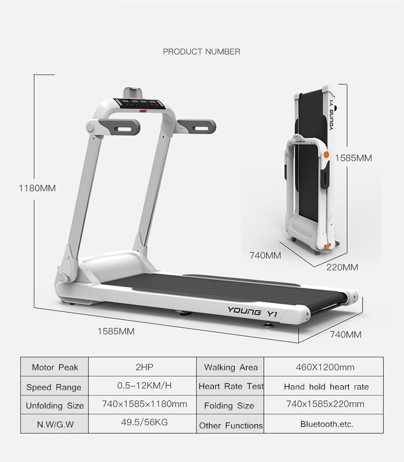 New Arrival Foldable Treadmill Running Machine Electric Walking Motorized