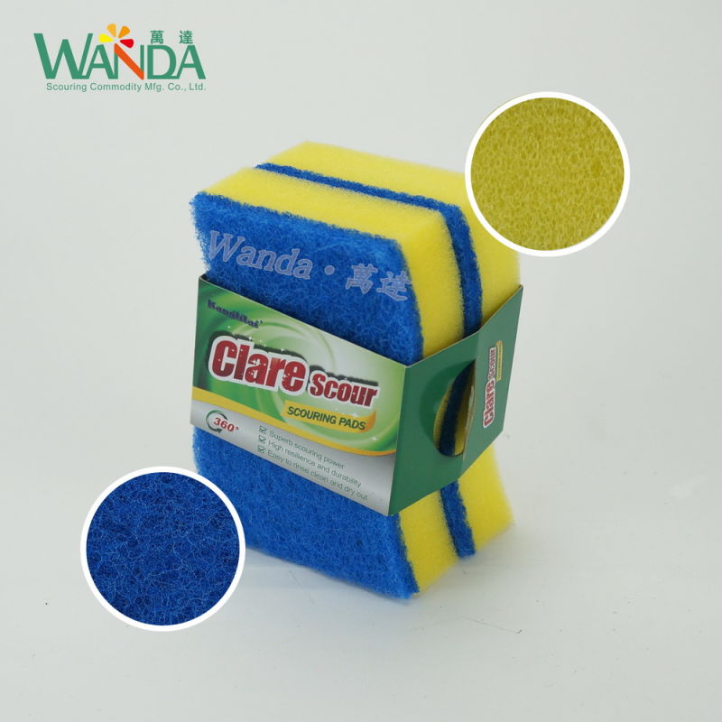 High Density Good Quality Sponge Scouring Pad Cleaning Sponge for Kitchen