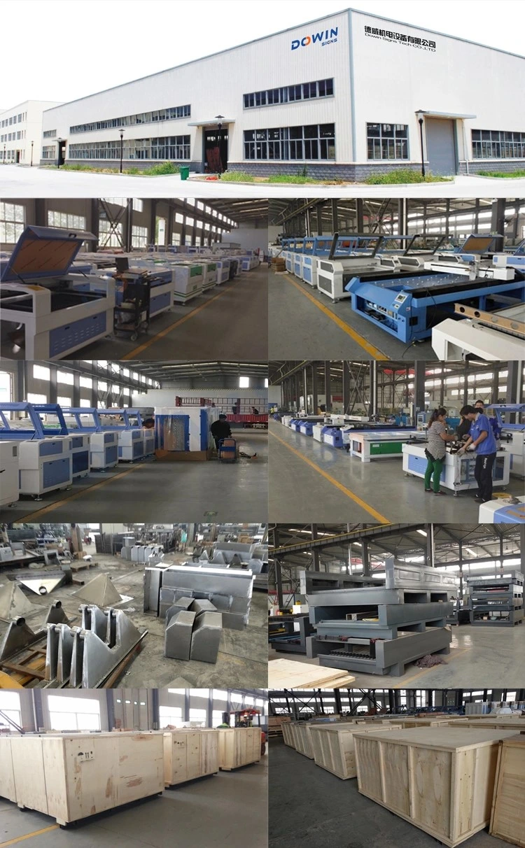 6090 CO2 laser Cutting Machine for Acrylic Wood Leather Cloth Paper with 80W 100W Dowin Laser