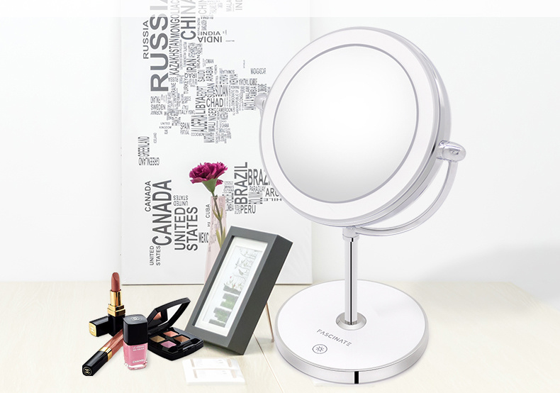 High-End Double Sided Bling Mirror for Making up LED Mirror