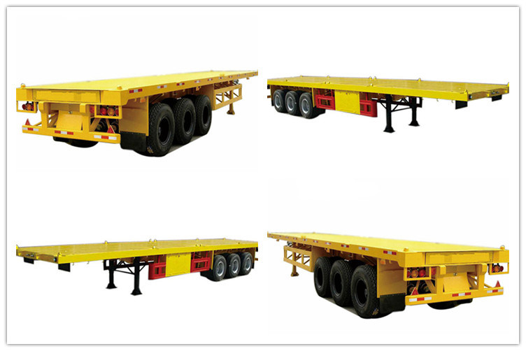 New 20/40FT Container Flatbed Truck Trailer 3axles Flatbed Semi Trailer