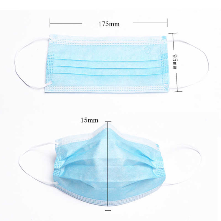 2020 High Quality Civil Protective Non Woven 3ply Face Mask with Earloop Disposable