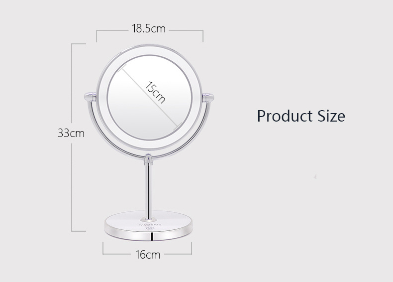 High-End USB Rechargeable Makeup Mirror for Making up