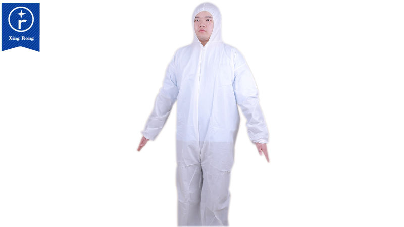 Disposable Nonwoven PP/PP+PE /SMS Coverall with Hoods/with Collar/ with Boot /Without Boot Waist Elastic