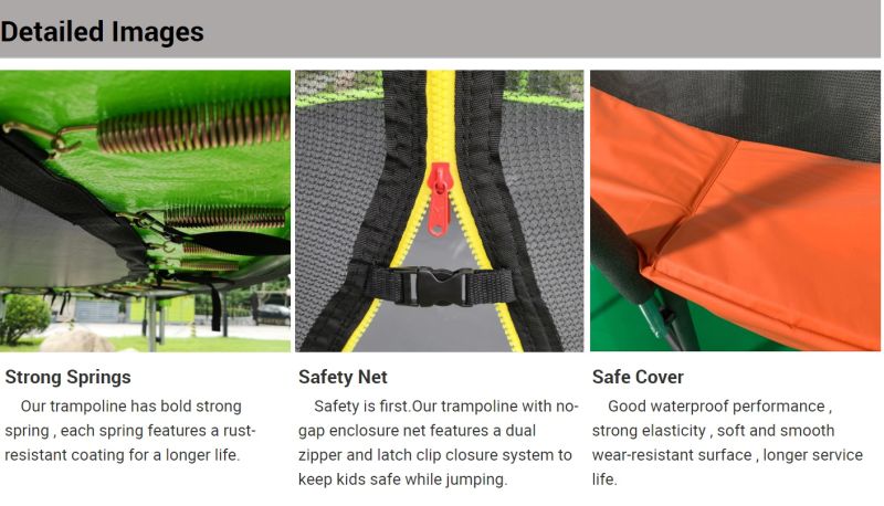 14 FT Trampoline, Outdoor Trampoline with Basketball Hoop & Ladder, Safety Enclosure Net
