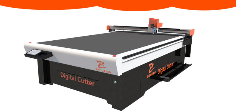 CNC Rubber Material Cutting Machine 12mm Rubber Flatbed Digital Cutter High Accuracy Zhuoxing Cutter for Sale