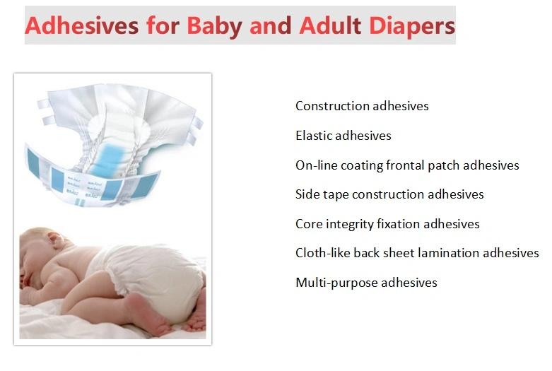 Cheap Elastic Adhesive High Quality Hot Melt Glue for Baby Diaper