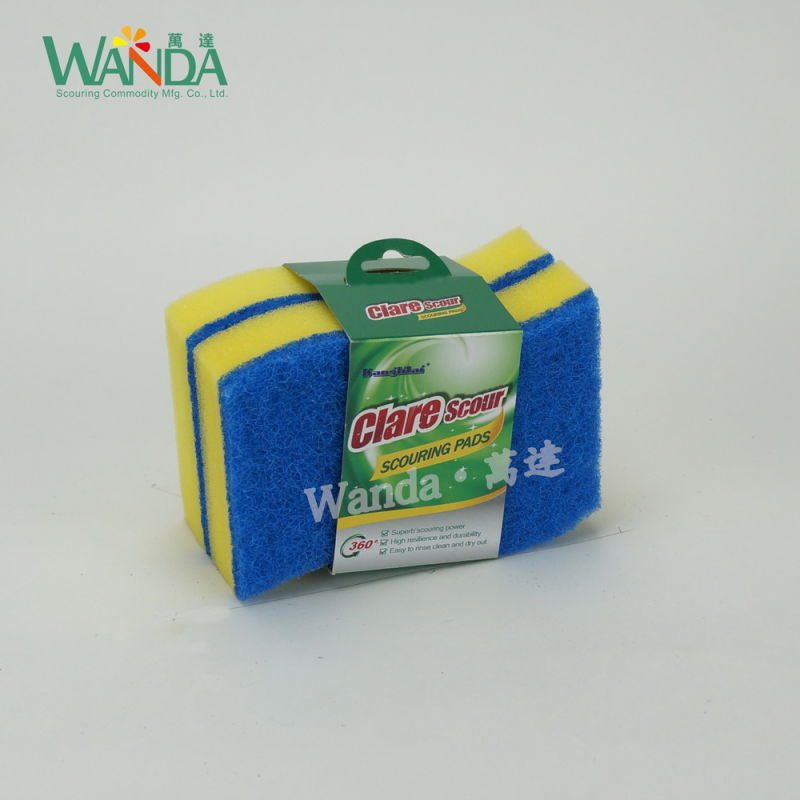 High Density Good Quality Sponge Scouring Pad Cleaning Sponge for Kitchen
