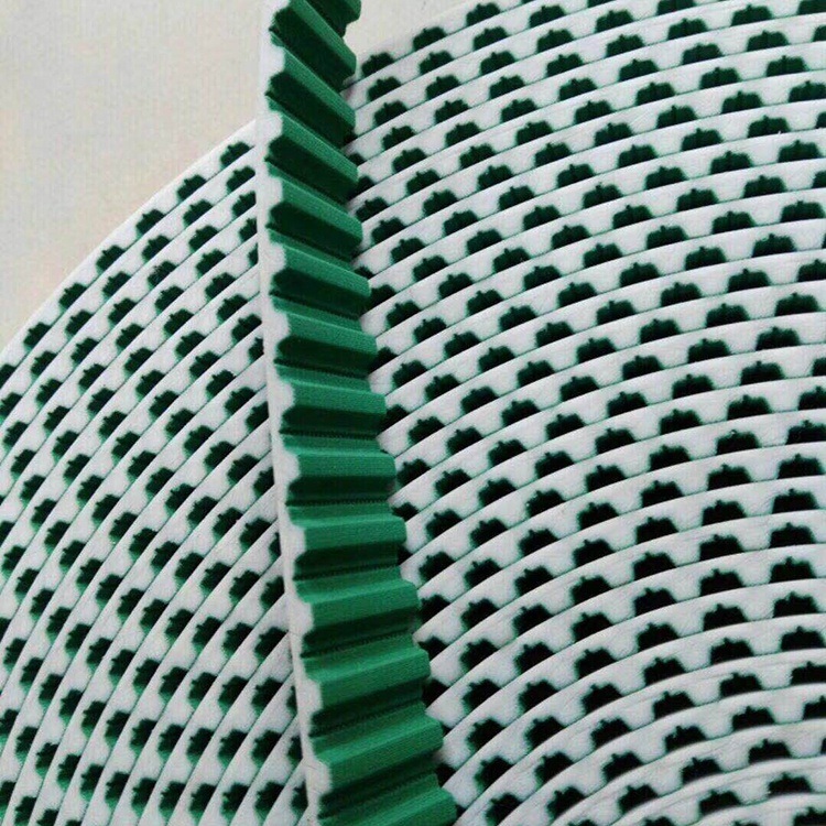 Polyurethane Timing Belt with Paz Green Fabric and Increase Friction