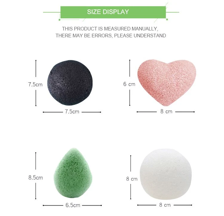 Konjac Sponge Face Exfoliation Cleaning Sponge 100% Natural Konjac Sponge BPA Free