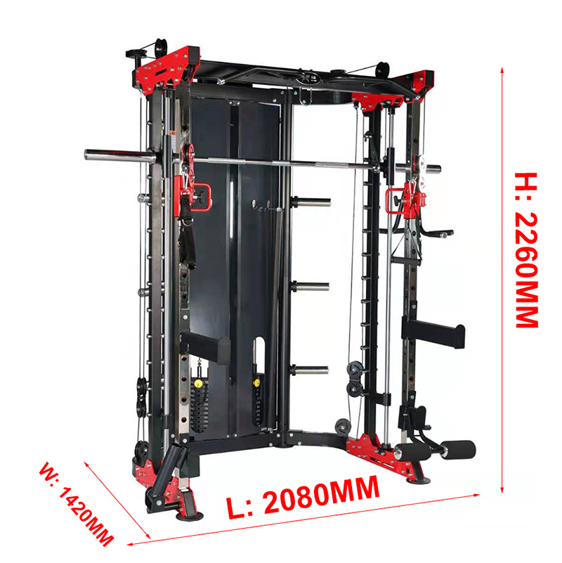 High Quality Low Cost Multi Functional Fitness Smith Machine Squat Rack