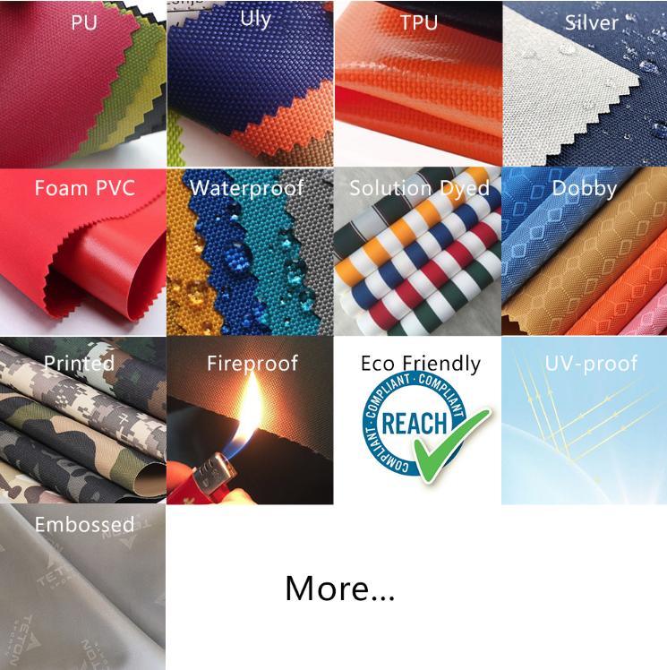 Eco Friendly Durable Polyurethane Coating Coated 70d Poly Mylar Fabric Textile Material