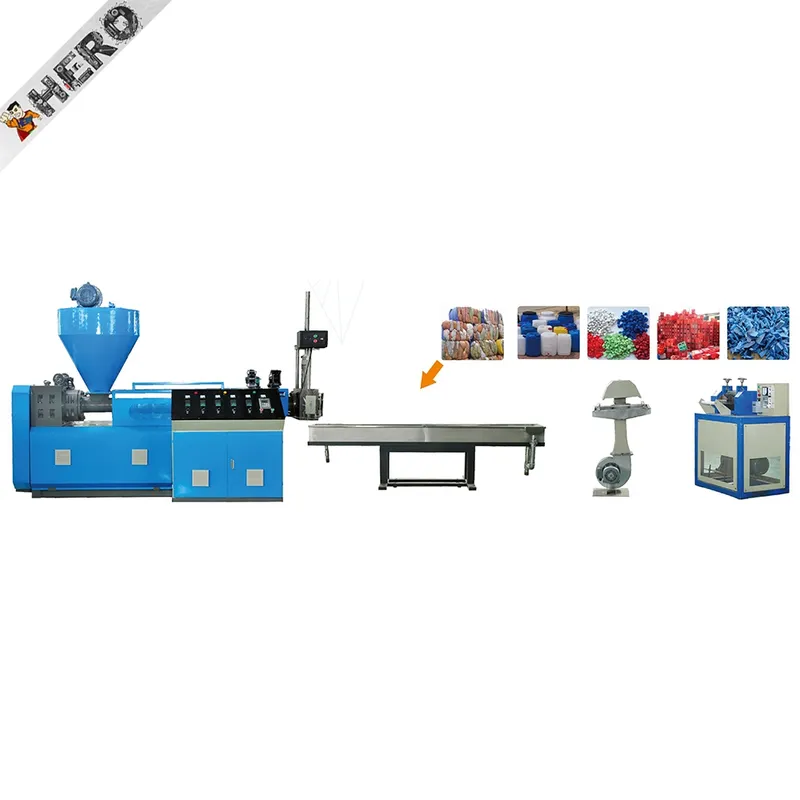 Automatic Double Screw Pet Plastic Recycling Machine Waste Plastic